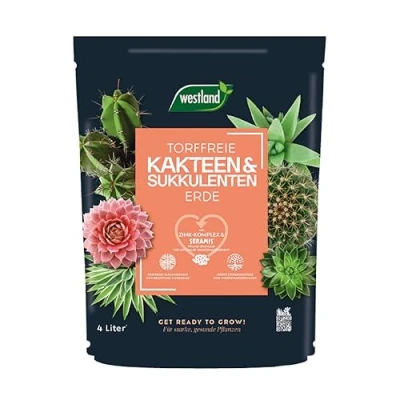 Abbildung von Westland Kakteen &amp; Sukkulenten Erde, 4 l Kakteenerde für gesunde Pflanzen, Erde mit Tongranulat zur optimalen Wasser und Nährstoffverteilung