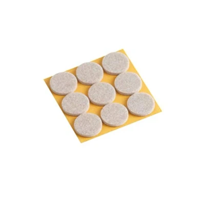Abbildung von Metafranc Filz Gleiter &quot;TopSoft&quot; Ø 28 mm selbstklebend beige 9 Stück Effektiver Schutz Ihrer Möbel &amp; Stühle / Möbelgleiter Set für empfindliche Böden Stuhlgleiter Bodengleiter 644836