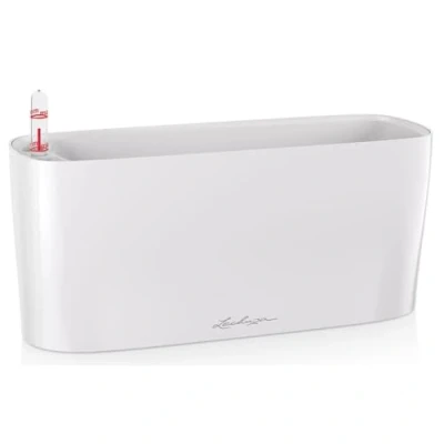 Abbildung von Lechuza® Blumentopf Delta 10 weiß hochglanz mit Wasserspeicher