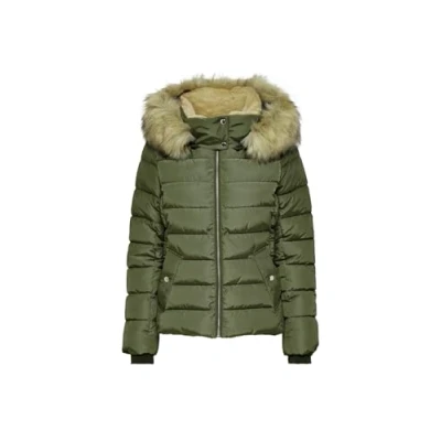 Abbildung von ONLY Damen ONLNEWCAMILLA FUR Hood Jacket CC OTW Pufferjacket, Kalamata, M