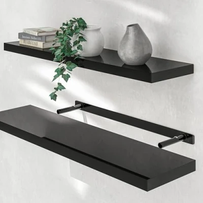 Abbildung von Casaria Wandboard, mit Halterung 50 110cm Schwebend 15kg Tragkraft Küche Wohnzimmer Büro