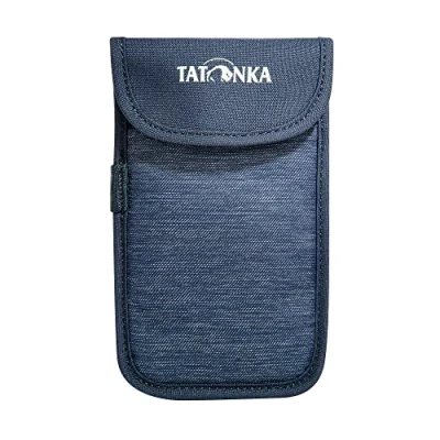 Abbildung von Handyhülle Tatonka Smartphone Case L Innenmaße: 14 x 7 cm Schutzhülle fürs Handy mit Klettverschluss Deckel (navy)