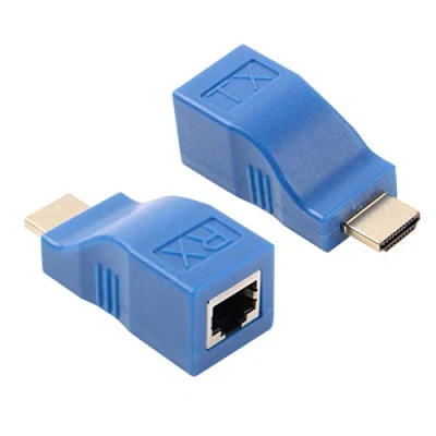 Abbildung von 1080P HDMI Extender zu RJ45 über Cat 5e/6 Netzwerk LAN Ethernet Kabel Adapter