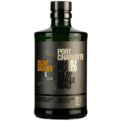 Abbildung von Port Charlotte Islay Barley 2014 der schottische, 7 Jahre gereifte Single Malt Whisky von Hebriden Insel mit Torfnote und 50% vol. Alkohol (1 x 0,7l)