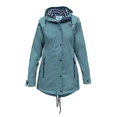Abbildung von Madsea Regenjacke / wasserabweisende Jacke, Damen, Größe: 50, Petrolblau