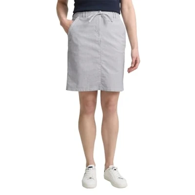Abbildung von TOM Tailor MIT Kordelzug Bleistiftrock, Damen, Größe: 46, Delicate navy white stripe