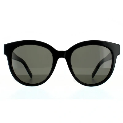 Abbildung von SAINT LAURENT Damen SL M29 003 Gläser SONNENBRILLEN Acetat Schwarz Grau Rund Normal