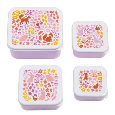 Abbildung von A Little Lovely Company Lunchbox Set, Blumengarten