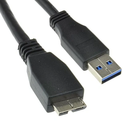 Abbildung von USB 3,0 SuperSpeed A Männlich Zum 10 Polig Mikro B Kabel Schwarz 2 m [2 Meter/2m]