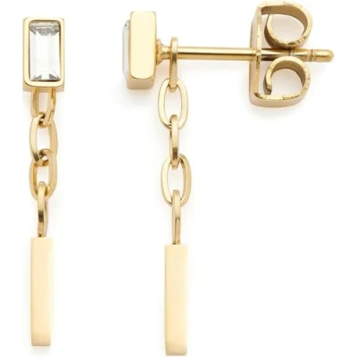 Abbildung von JEWELS BY LEONARDO Ohrhänger Ciao Liora, 1 Paar Ohrstecker aus goldfarbenem Edelstahl, klare Baguette Glassteine, Schmuck Damen Geschenk, 024459