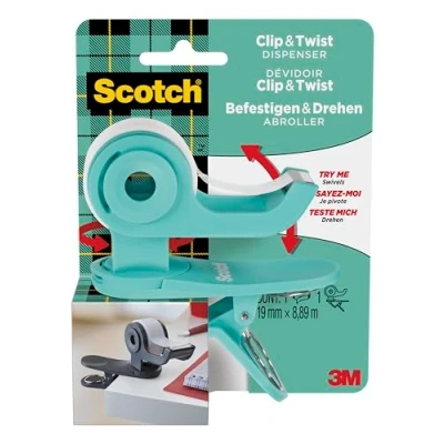 Abbildung von SCOTCH Klebebandabroller C&amp;T, minzgrün, 1 Rolle, 19 x 9,8 m