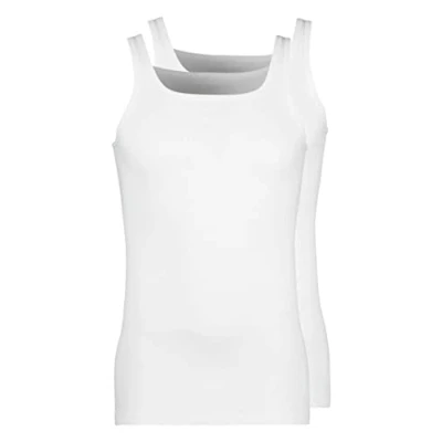 Abbildung von Huber Herren Achselshirt 2er Pack Unterhemd, Weiß (Weiss 0500), X Large (Herstellergröße: XL)