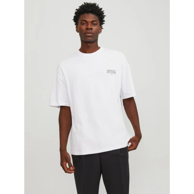 Abbildung von Jack &amp; Jones Jorsantorini Graphic CREW NECK Tshirt print, Herren, Größe: XS, Bright white