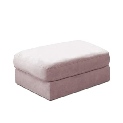 Abbildung von Cavadore Hocker Fiona / Gepolsterter, großer Fußhocker passend zum Big Sessel 97 x 48 Rosa