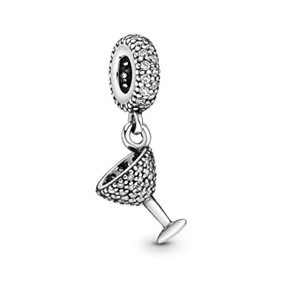 Abbildung von Pandora Cocktail Glass Charm, Damen, Größe: One Size, Sterling silver