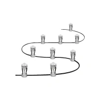 Abbildung von LEDVANCE Smarte LED Gartenleuchte mit WIFI Technologie, Basispaket 9 Dots für Außen, RGB Farben änderbar, Kompatibel Google und Alexa Voice Control, SMART+ GARDEN DOT 9P