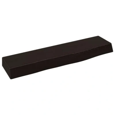 Abbildung von vidaXL Wandregal, Holzregal Regal Handgefertigt mit Baumkante, Wandboard Regalbrett Deko, Bücherregal Hängeregal, Dunkelbraun 40x10x4cm Massivholz Eiche Behandelt