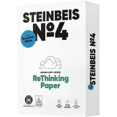 Abbildung von STEINBEIS Recyclingpapier Evolution White, Format DIN A4, 80 g/m², 135 CIE, 500 Blatt