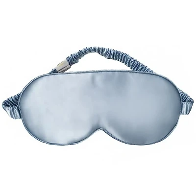 Abbildung von YUNCHI 100% Schlafmaske Seide Frauen Damen Herren Bequem Bio Satin Schlafbrille Silk Sleeping Eye Mask Augenmaske 19 Momme Reine Maulbeerseide Stoff Augenbinde Zum Schlafen (Baby Blau)