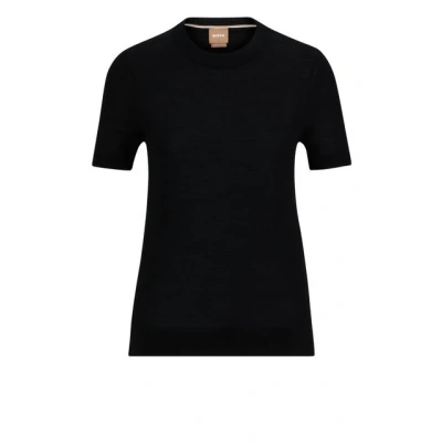 Abbildung von BOSS Falyssiasi Tshirt basic, Damen, Größe: Medium, Black