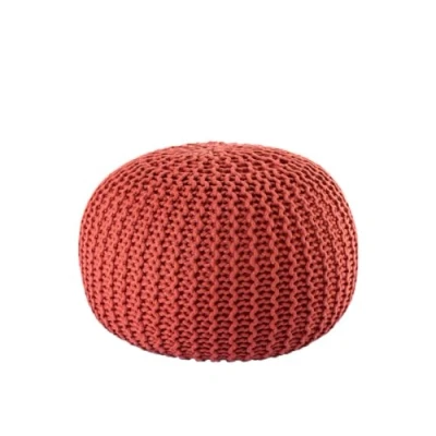 Abbildung von Amago home Pouf Outdoor ø 55 o. 45cm Bodenkissen Sitzpouf Hocker wetterfest pflegeleicht &amp; nachhaltig Größe 45 cm, Farbe terracotta ginger