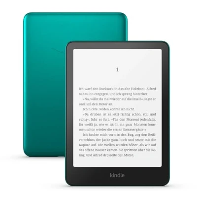 Abbildung von Der neue Amazon Kindle Paperwhite Signature Edition (32 GB) Unser schnellster Kindle, mit Frontlicht automatischer Anpassung, kabellosem Aufladen und wochenlanger Akkulaufzeit jadegrün metallic