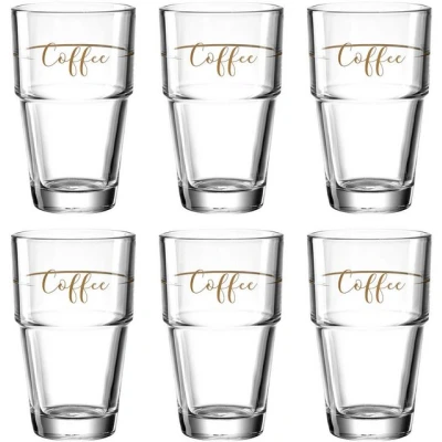 Abbildung von LEONARDO Latte Macchiato Glas Gläser Set SOLO &quot;Coffee&quot;, Glas, 410 ml, 6 teilig