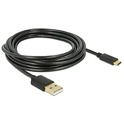Abbildung von DeLock Kabel USB 2.0 Typ A Stecker &gt; Type C 3, 0 m Schwarz