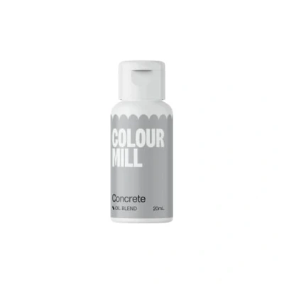 Abbildung von Colour Mill Oil Blend Concrete Lebensmittelfarbe auf Ölbasis Lebensmittelfarben für Schokolade, Fondant, Cupcakes, Kuchen, Backen, Macaron Food Coloring Tortendeko 20ml