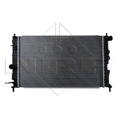 Abbildung von NRF 50563 Kühler, Motorkühlung Aluminium 607 366 24 mit Anbauteilen Kühlrippen gelötet OPEL: Vectra B Limousine, CC, Caravan