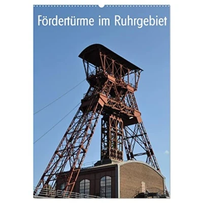 Abbildung von Fördertürme im Ruhrgebiet (Wandkalender 2025 DIN A2 hoch), CALVENDO Monatskalender