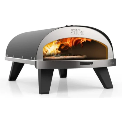 Abbildung von ZiiPa Pizzaofen Piana Gasmodell mit Thermometer Anthrazit für ø 30 cm Pizzen Rotierender Pizzastein