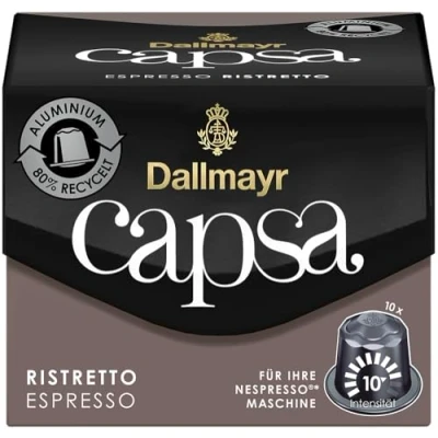 Abbildung von Dallmayr Capsa Espresso Ristretto Intensität 10 Kaffeekapseln 10ST 56G