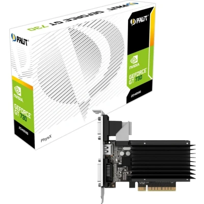 Abbildung von Palit NVIDIA GT730 GeForce Grafikkarte(PCI e, 2GB GDDR3 Speicher, VGA, DVI, HDMI 1 GPU, 64bit) PCI E 2048MB Passive 64bit DDR3 DVI/HDMI/VGA