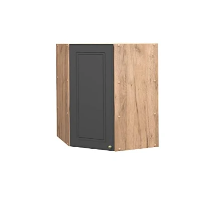 Abbildung von Vicco Eckhängeschrank Fame Line, Anthrazit Gold/Goldkraft Eiche, 57 cm