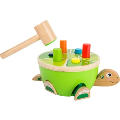 Abbildung von small foot Klopfspiel Schildkröte aus Holz, FSC 100% Zertifiziert, Motorikspiel, ab 12 Monaten, 11221, Mehrfarbig