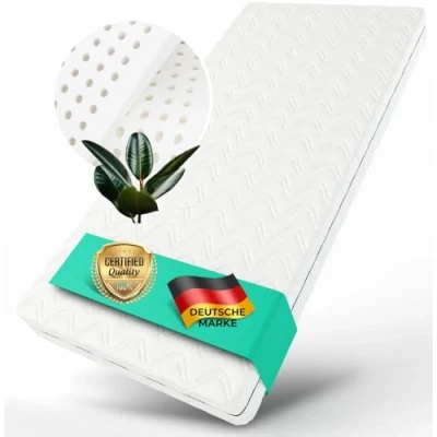 Abbildung von ALAVYA HOME® Kindermatratze, Latexmatratze Cozy Plus, 10 cm hoch, Jugendmatratze mit Latex und Kaltschaum CertiPUR zertifizierter waschbarem Bezug Schadstoffgeprüft nach Öko Tex (80x160)