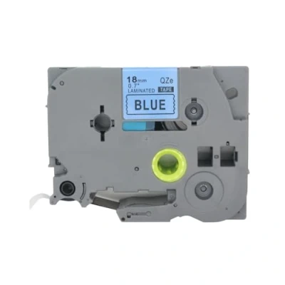 Abbildung von BROVACS 1 Packung Schwarz auf Blau Laminiertes Etikettenband Kompatibel mit Brother P Touch Etikettendrucker TZ 541 TZe 18mm 3/4&quot; OPA4541