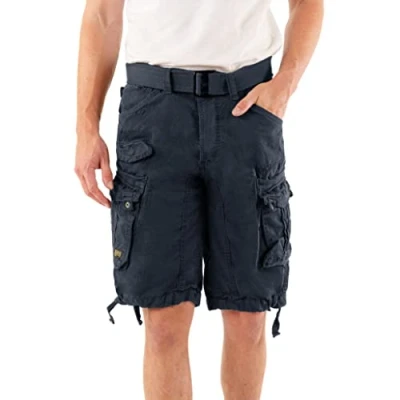 Abbildung von Geographical Norway Cargoshorts Herren kurze Hose Brpanoramique Navy (Packung, 1 tlg) Mit Grütel