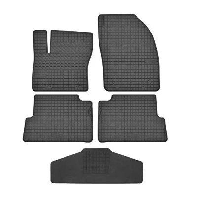 Abbildung von Fußmatten Vorne, Hinten + Tunnel Matte 5er Set für Ford C Max/Focus Max 2003 2010 Gummi Gummimatten