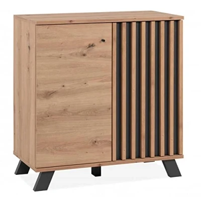Abbildung von Finori Kommode in Artisan Oak / Anthrazit (BxHxT: 80x85x40 cm)