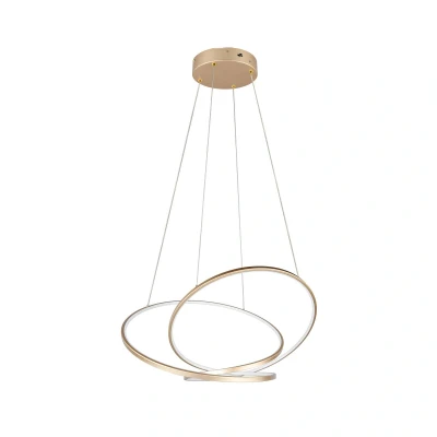 Abbildung von LED Hängeleuchte Darvin Länge 84 cm, goldfarben, Metall, CCT