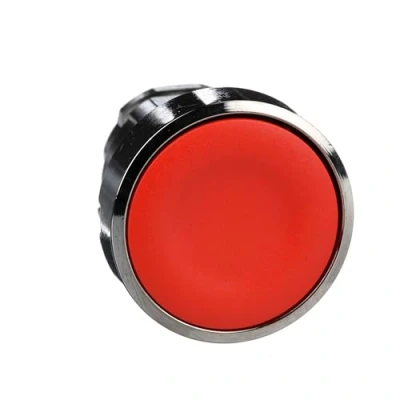 Abbildung von Schneider Electric ZB4BA4 Drucktaster, Frontelement, Harmony XB4, Metall, 22mm, rot, unbeschriftet, tastend