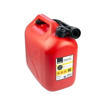 Abbildung von Benzinkanister 10 Liter aus Polyethylen Kraftstoffkanister für Treibstoff aller Art mit Ausgießer UN Zulassung Modell B10ECO Bikain