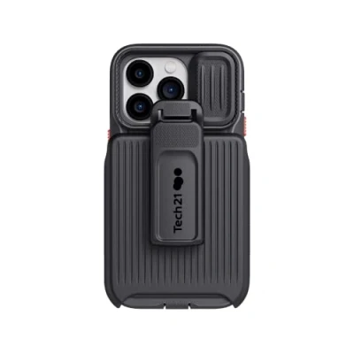 Abbildung von Tech21 iPhone 14 Pro Evo Max Kompatibel mit MagSafe Langlebige, stoßdämpfende und robuste Handyhülle Holster 6 m FlexShock Multi Drop Schutz