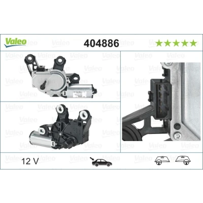 Abbildung von VALEO ORIGINAL PART 404886 Scheibenwischermotor 12 hinten für Links /Rechtslenker VOLKSWAGEN: Golf 4 Schrägheck, Variant, Bora Variant