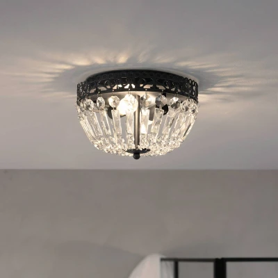 Abbildung von Deckenlampe Etienne Glaskristalle Ø 25cm schwarz