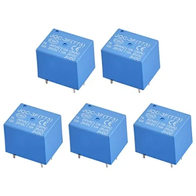 Abbildung von Heschen Leiterplattenrelais, JQC 3F(T73), DC3V Spule, SPDT, 7A 240VAC, 5 Pin Terminals, Stück