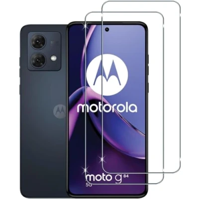 Abbildung von Quanen [3 Stück] Schutzfolie für Motorola Moto G84, 9H Härte Displayschutzfolie, Anti Kratzen, Bläschen, Hohe Definition Panzer Schutz Glas