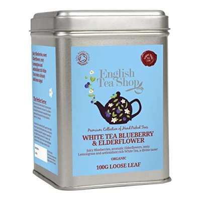 Abbildung von ETS Weißer Tee, Blaubeere &amp; Holunderblüte, BIO, Loser 100g Dose